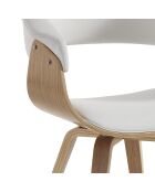Chaise visby chêne/blanc - 72/81x62x51 cm